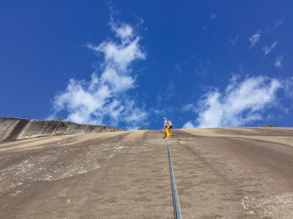 Rock climbers come to enjoy the ideal friction and legendary views that the mountain offers.