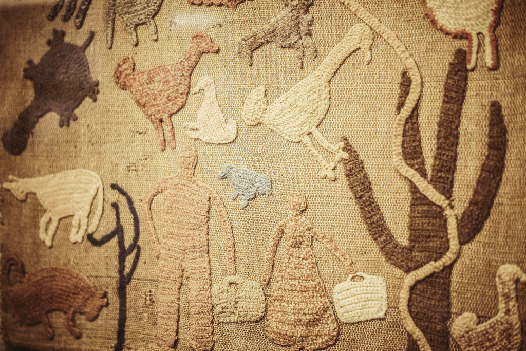 A textile piece housed in the History Center captures the spirit the school was founded on nearly 90 years ago: joyful communal labor and the dignity of working with your hands.