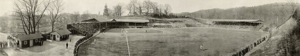 A crowd of 3,199 fans attended the April 3, 1924, exhibition game between the Asheville Skylanders and Detroit Tigers, starring future Hall of Famers in Ty Cobb, Heinie Manush, and Harry Heilmann.