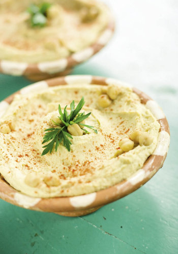 Hummus is a calm complement to many of the bold Middle Eastern flavors.