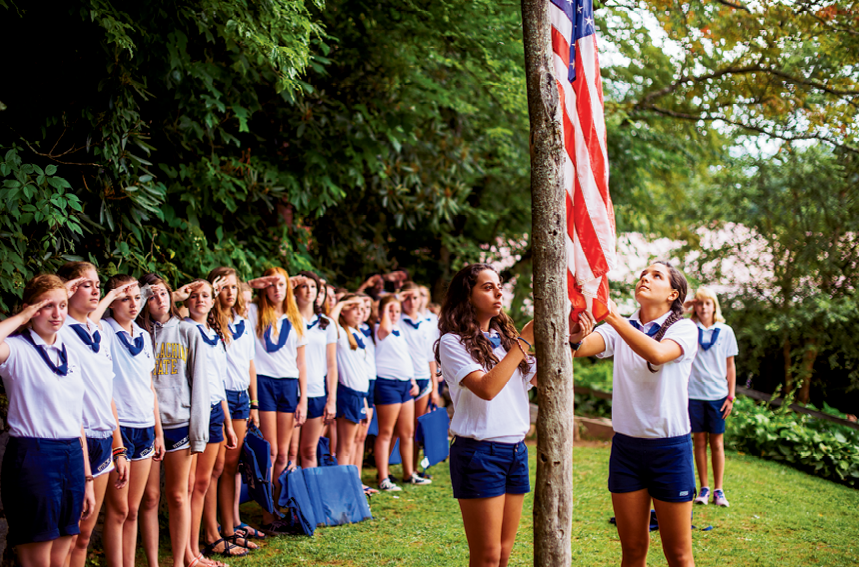 Some traditions, like the daily raising and lowering of the flag, never change at Keystone. Another tradition that remains is the evening ritual of having milk and cookies before singing Taps to close the day.