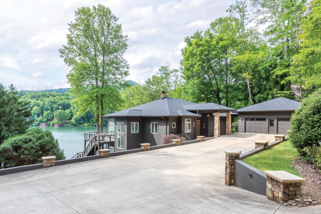 Refreshed - The newly-renovated home capitalizes on its scenic lake views, lush surroundings, and solid structure.