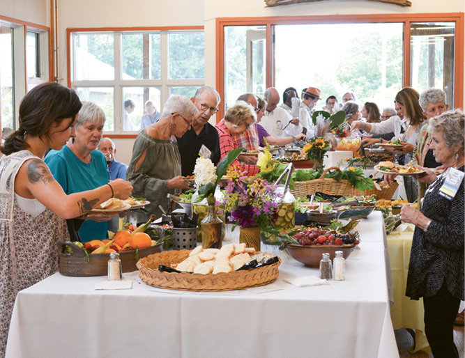 Auction artists and Penland donors enjoyed a Friday afternoon luncheon.