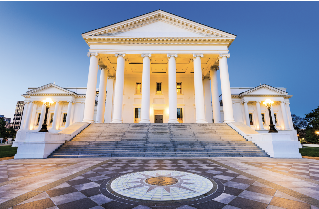 Historic architecture adorns Richmond; Jefferson’s State Capitol building dates to 1788.