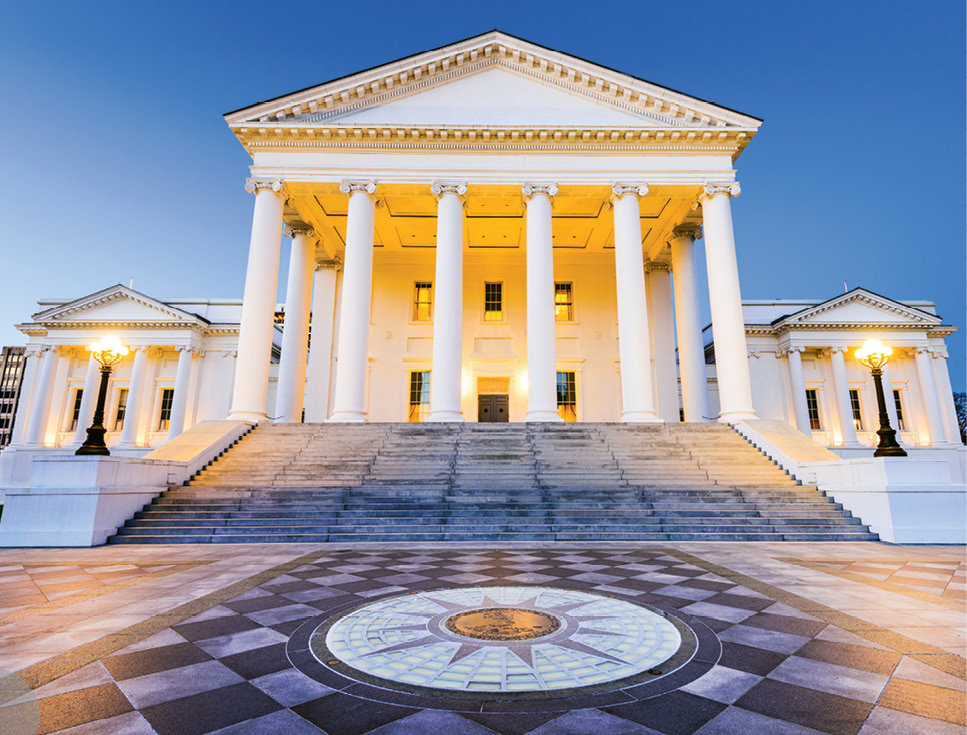 Grand Design: Architects Charles-Louis Clérisseau and Thomas Jefferson modeled the Virginia State Capitol after the Maison Carrée, a Roman temple in Nîmes, France.