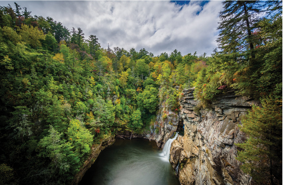Wild Wonder: Linville Falls drops  90 feet into the  12-mile-long  Linville Gorge.