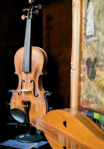 A fiddle is one of John&#039;s family heirlooms.